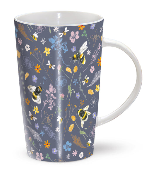 RSPB  Beyond The Hedgerow - Bees Amongst Flowers - The Riverbank Mug