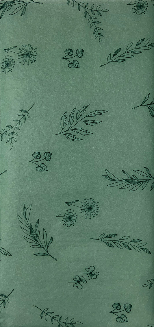 Tissue Pack - Green Foliage (3 Sheets)