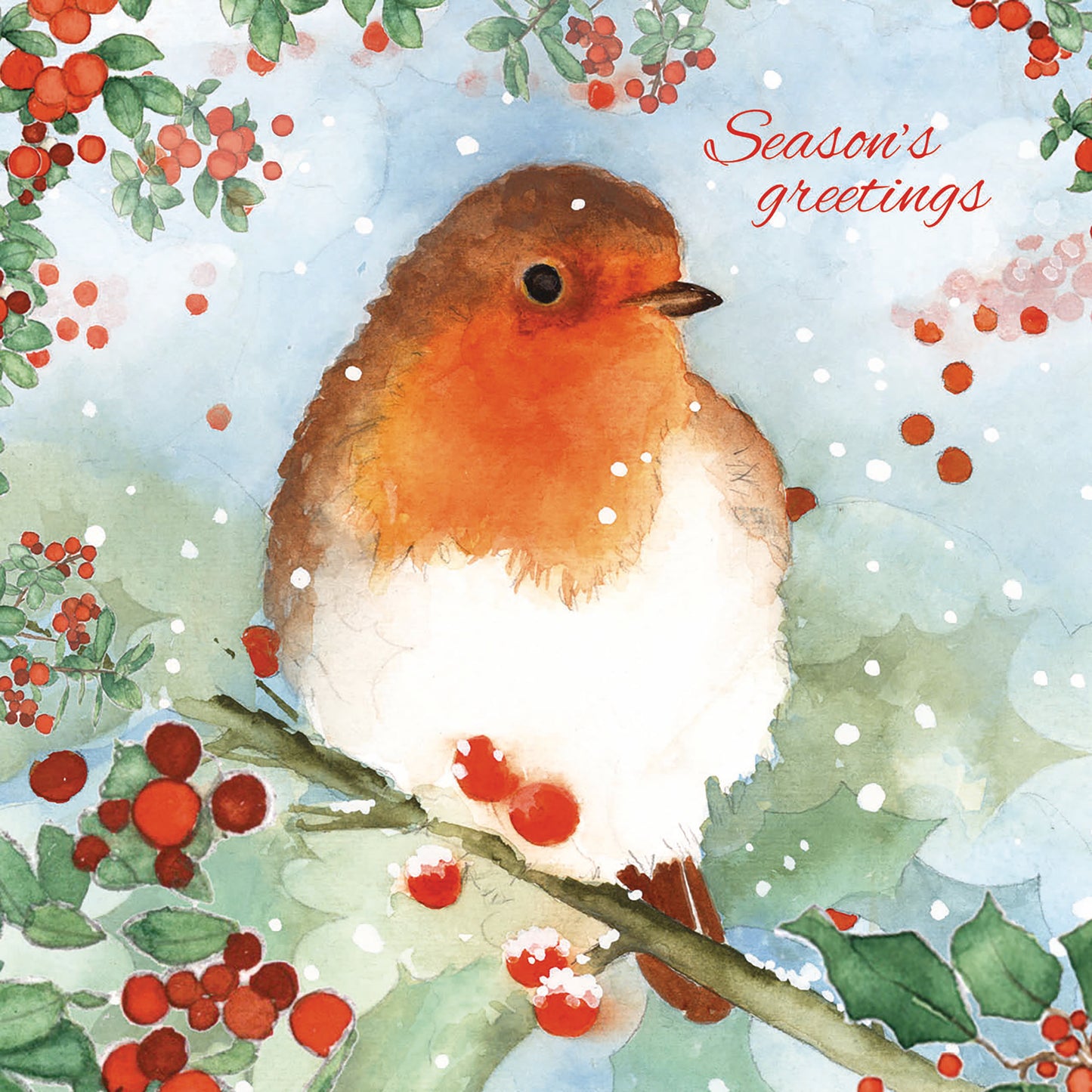 Charity Christmas Card Pack - Watercolour Robin