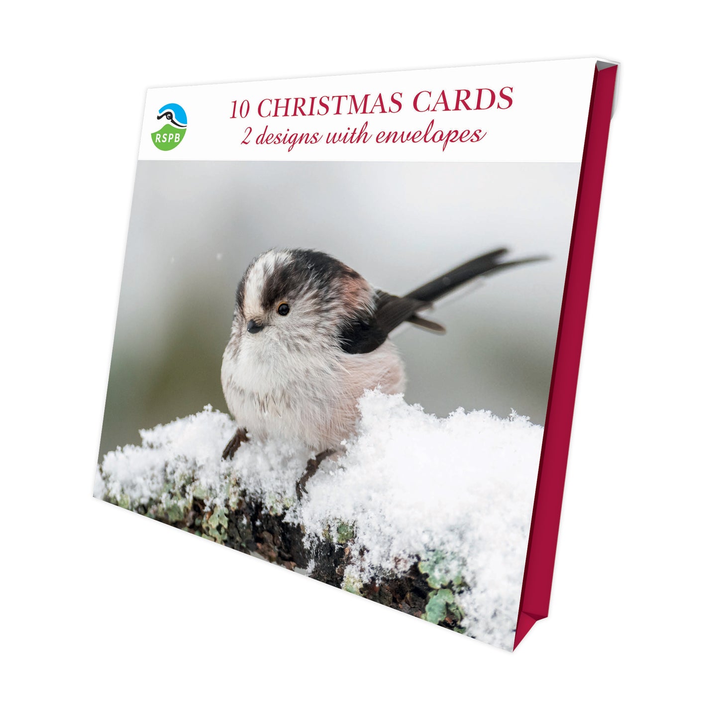 Snowflakes & Feathers - RSPB Luxury Christmas 10 Card Pack