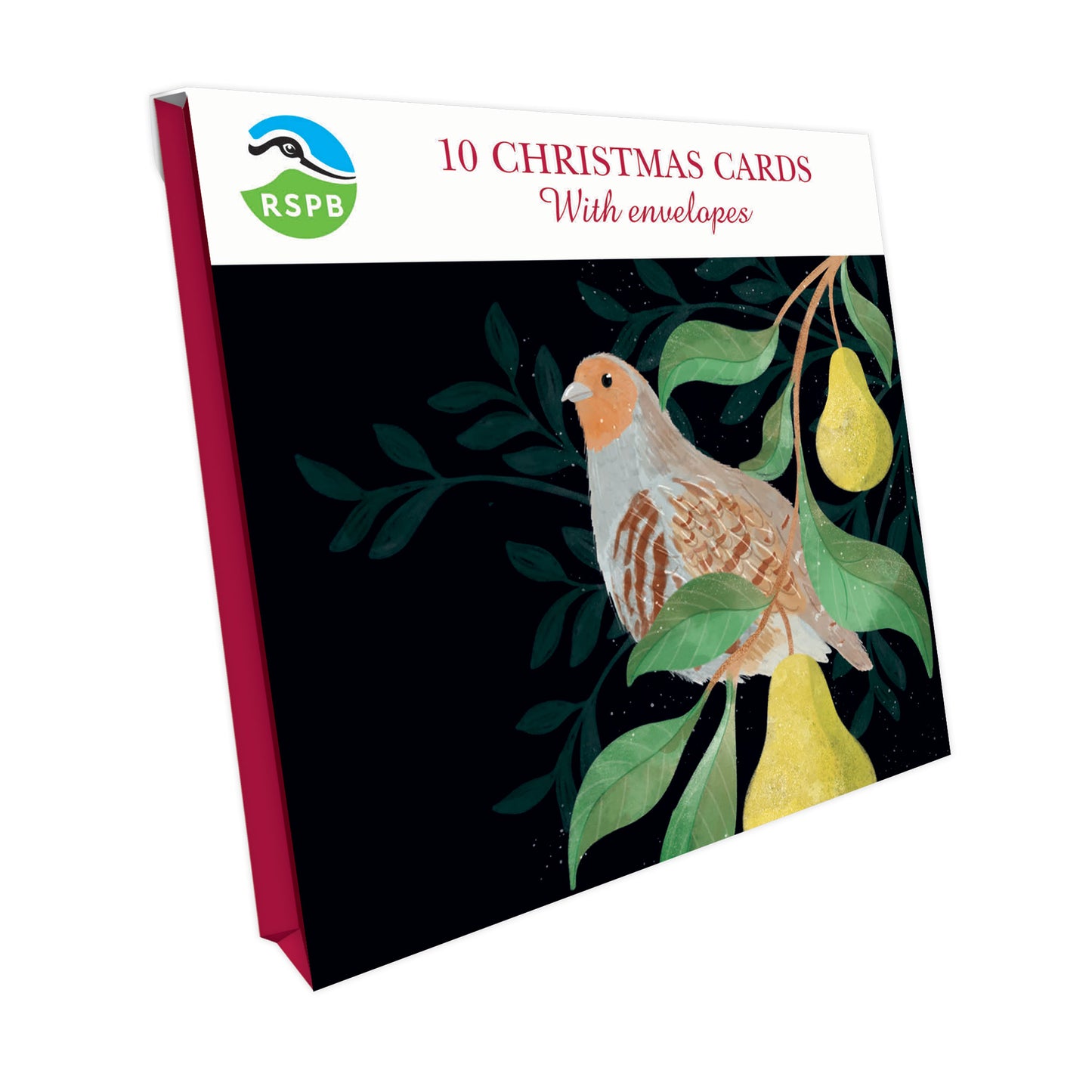 Partridge & Pears - RSPB Small Square Christmas 10 Card Pack