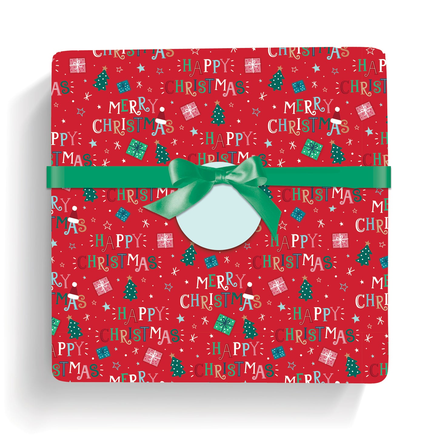 Christmas Wrap & Tags - Christmas Text (10 Sheets & 10 Tags)