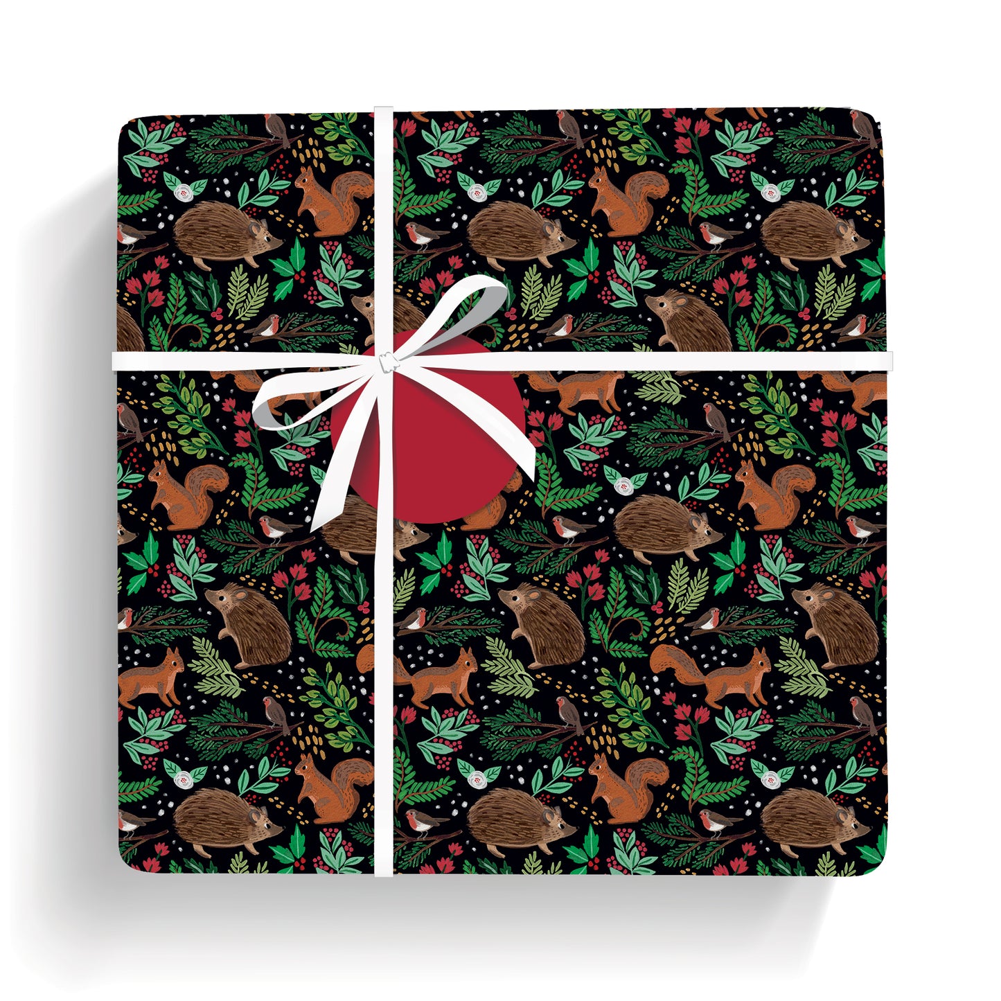 Christmas Wrap & Tags - Woodland Animals (5 Sheets & 5 Tags)