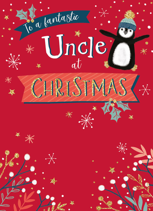 Christmas Card (Single) - Uncle - Typographic Penguin