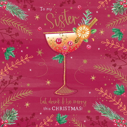 Christmas Card (Single) - Sister - Orange Cocktail