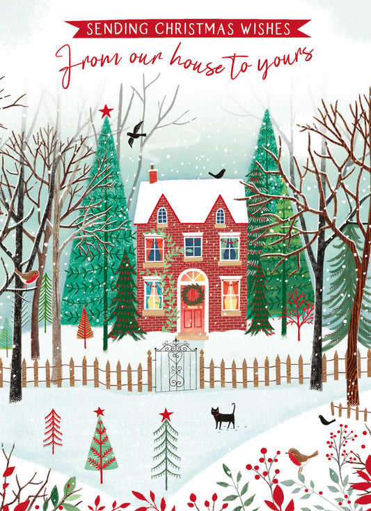 Christmas Card (Single) - Our House To Your House - House In The Woods