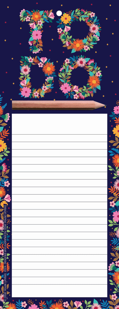 Magnetic Memo Pad - Floral To Do