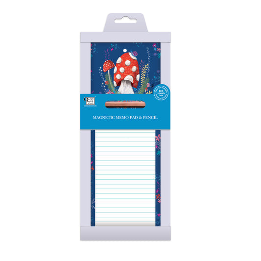 Magnetic Memo Pad - Toadstools