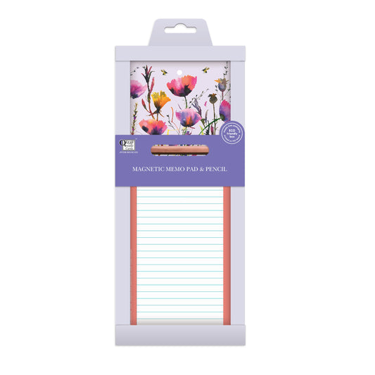 Magnetic Memo Pad - Colourful Garden