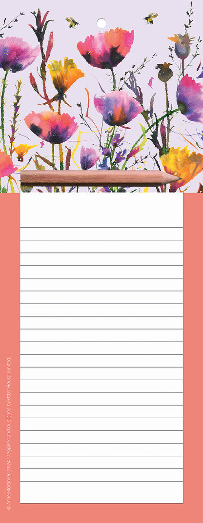 Magnetic Memo Pad - Colourful Garden