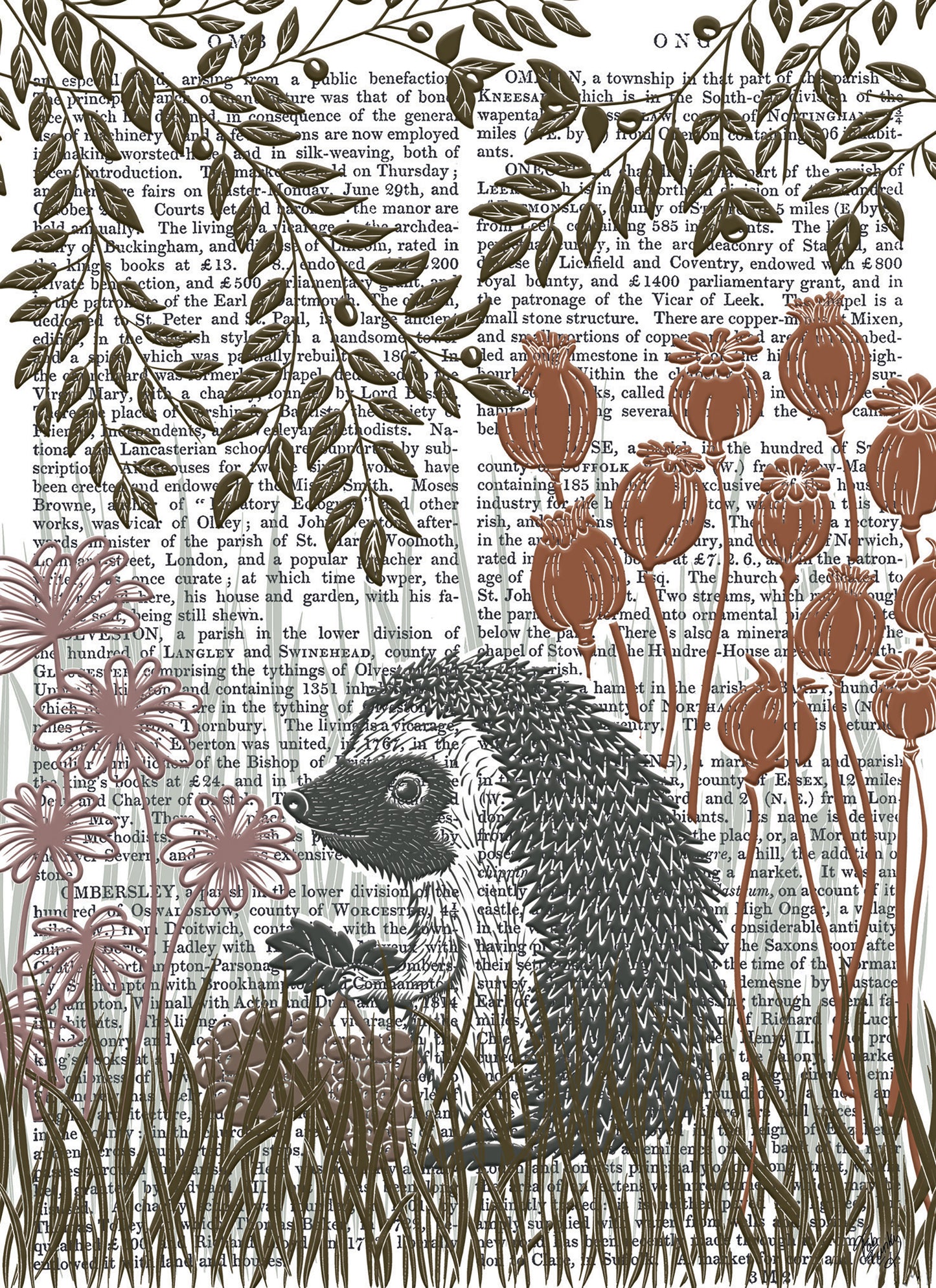 Fab Funky Card Collection - Country Lane - Hedgehog