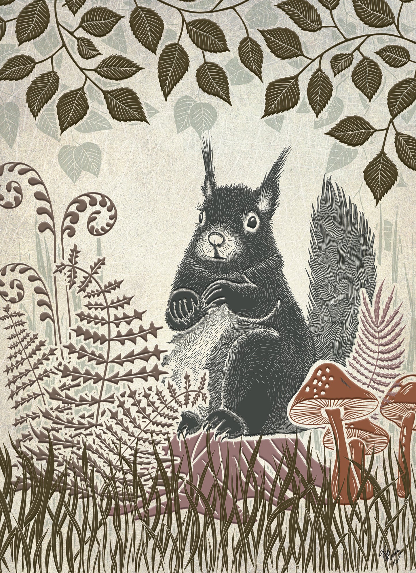 Fab Funky Card Collection - Country Lane - Red Squirrel