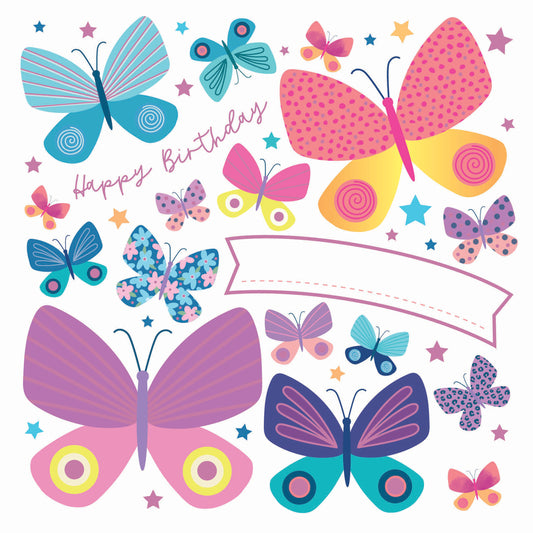 Pattern Happy Card Collection - Birthday Butterflies