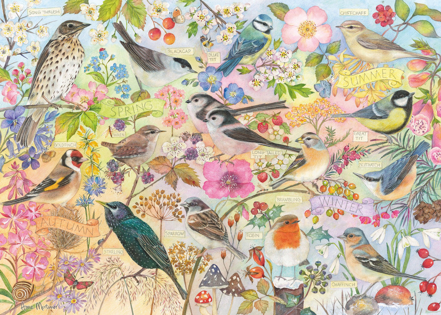 Birds of the Seasons - 1000 Piece Jigsaw Puzzle