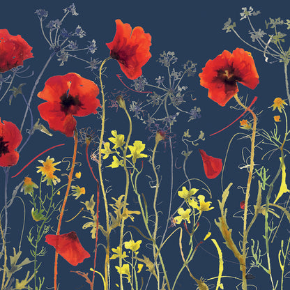 Notecard Pack (10 Cards) - Watercolour Poppies