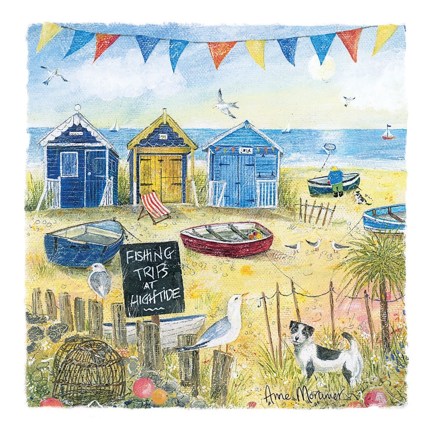 Notecard Pack (10 Cards) - Seaside Boats