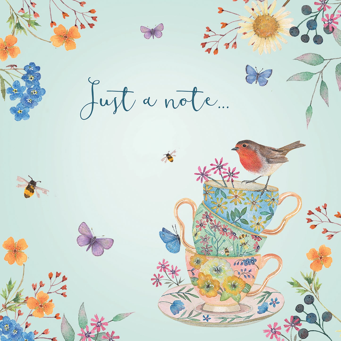 Notecard Pack (10 Cards) - Teacups & Watering Can