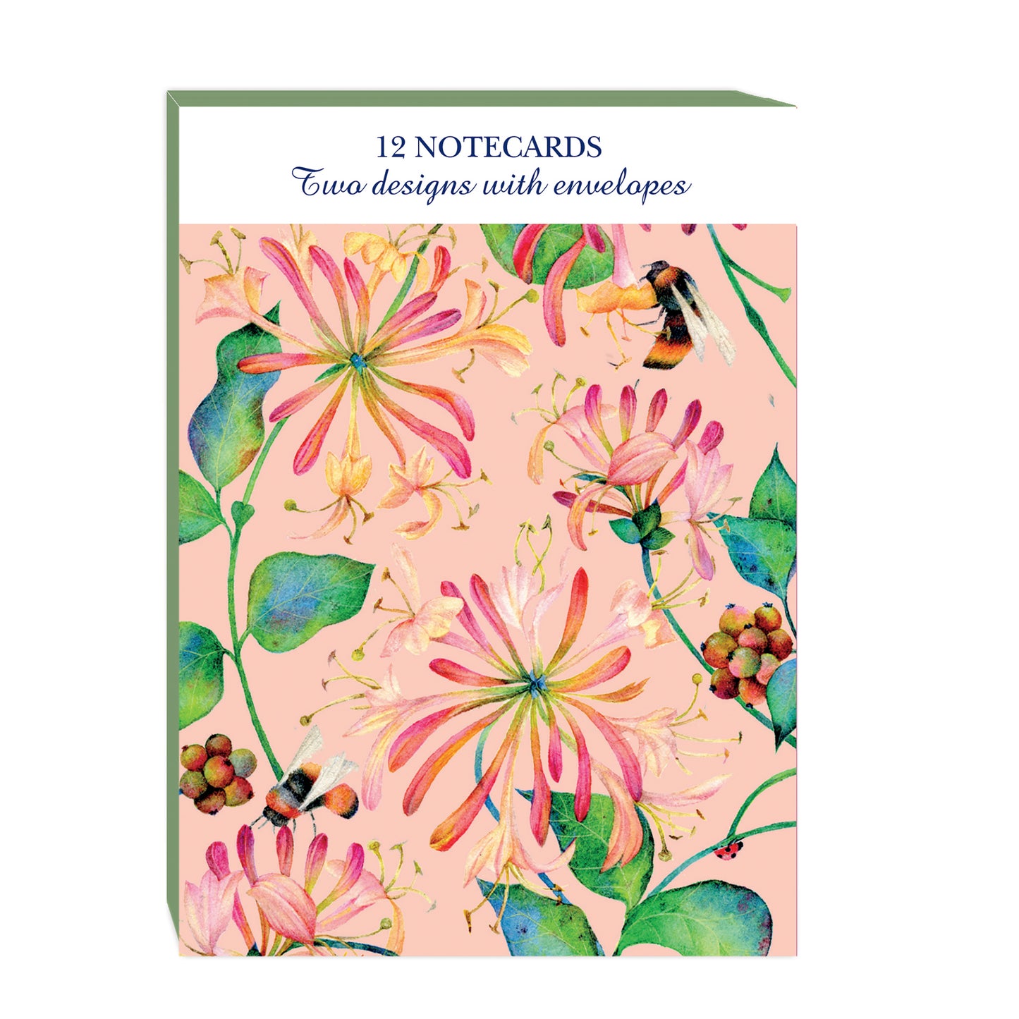 Notecard Pack (12 Cards) - Meadow & Seashore - Pink Floral