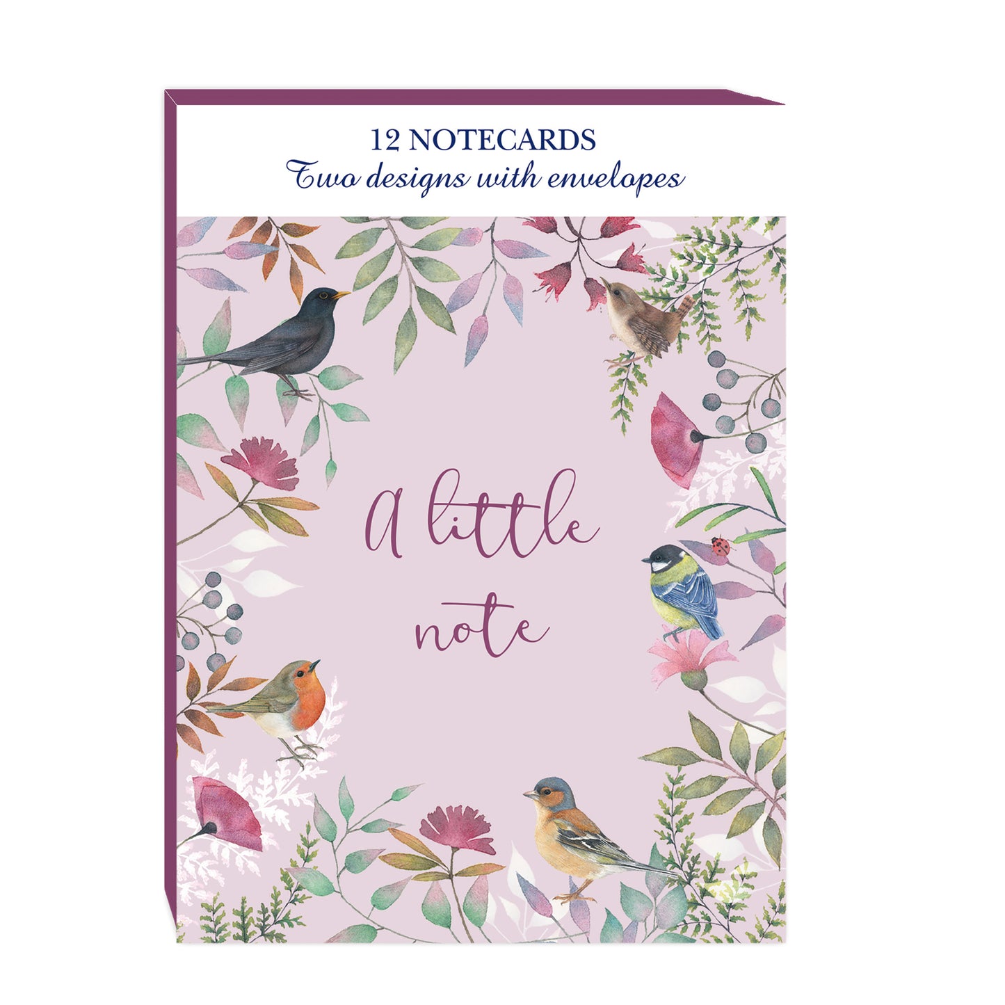 Vintage Garden Stationery - Notecard Pack (12 Cards) - Birds