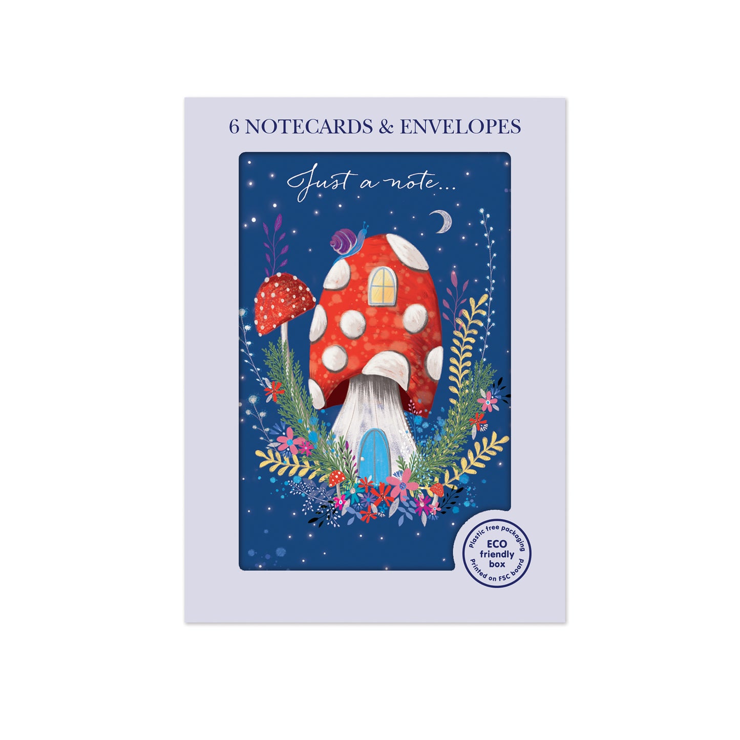 Mini Notecard Pack (6 Cards) - Toadstools