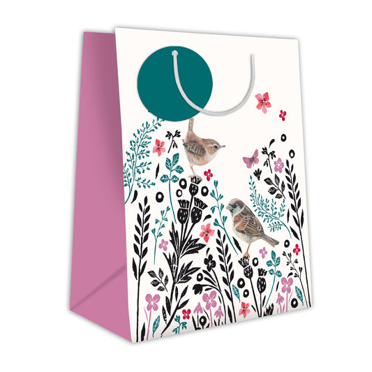 Gift Bag (Medium) - Birds and Flowers