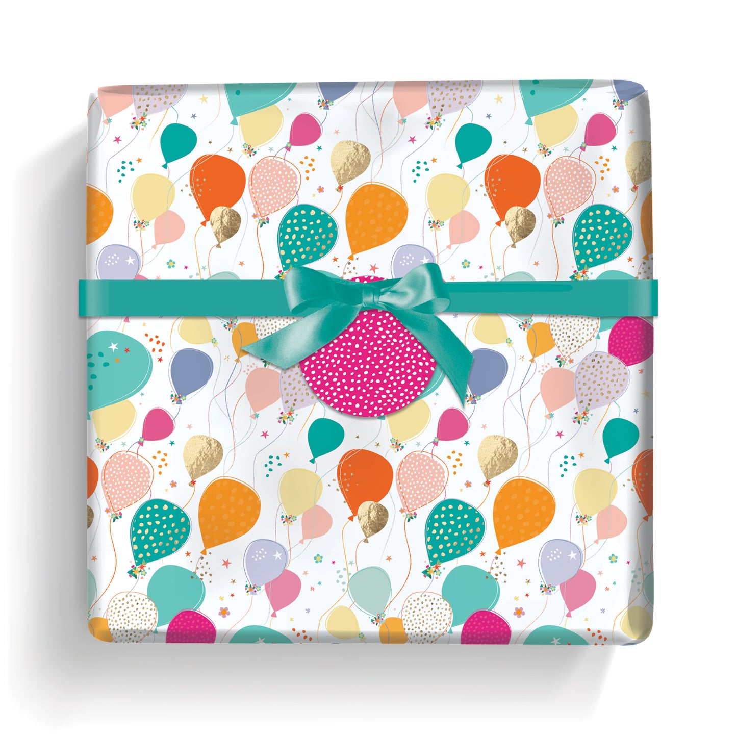 Gift Wrap & Tags - Balloons (2 Sheets & 2 Tags)