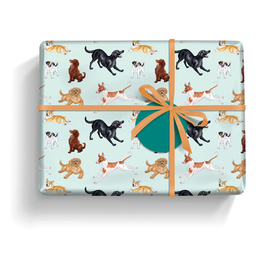 Gift Wrap & Tags - Alison's Animals Dog (2 Sheets & 2 Tags)