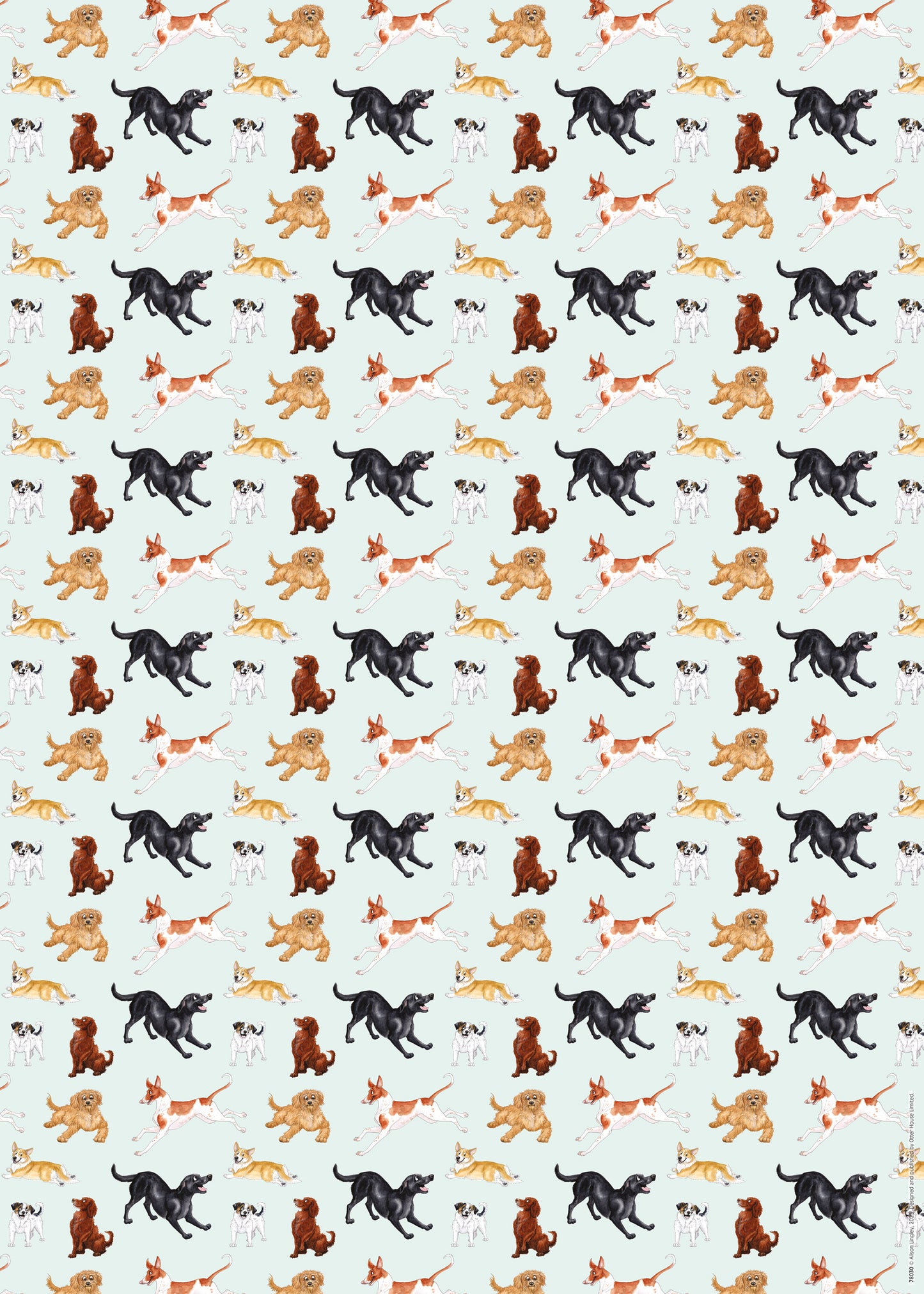 Gift Wrap & Tags - Alison's Animals Dog (2 Sheets & 2 Tags)