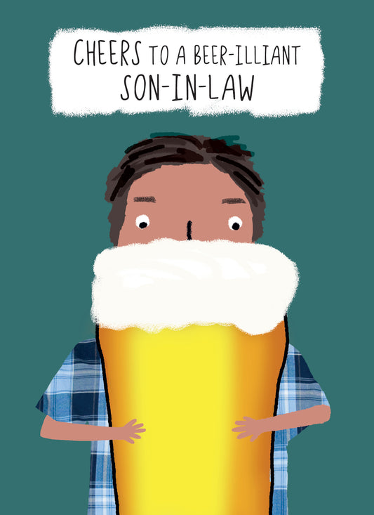 Family Circle Card - Son in Law - Birthday Beer