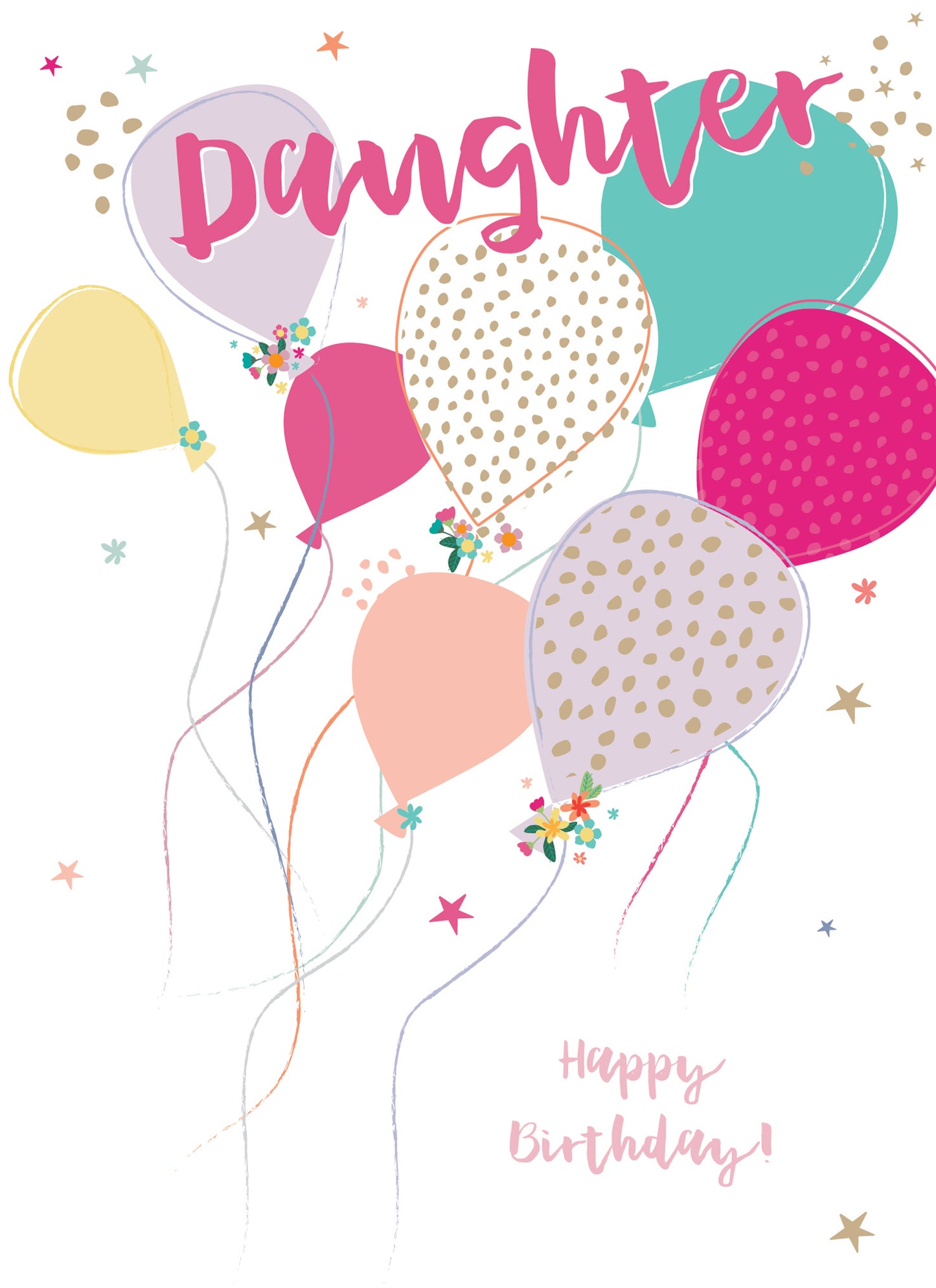 Family Circle Card - Daughter - Balloons