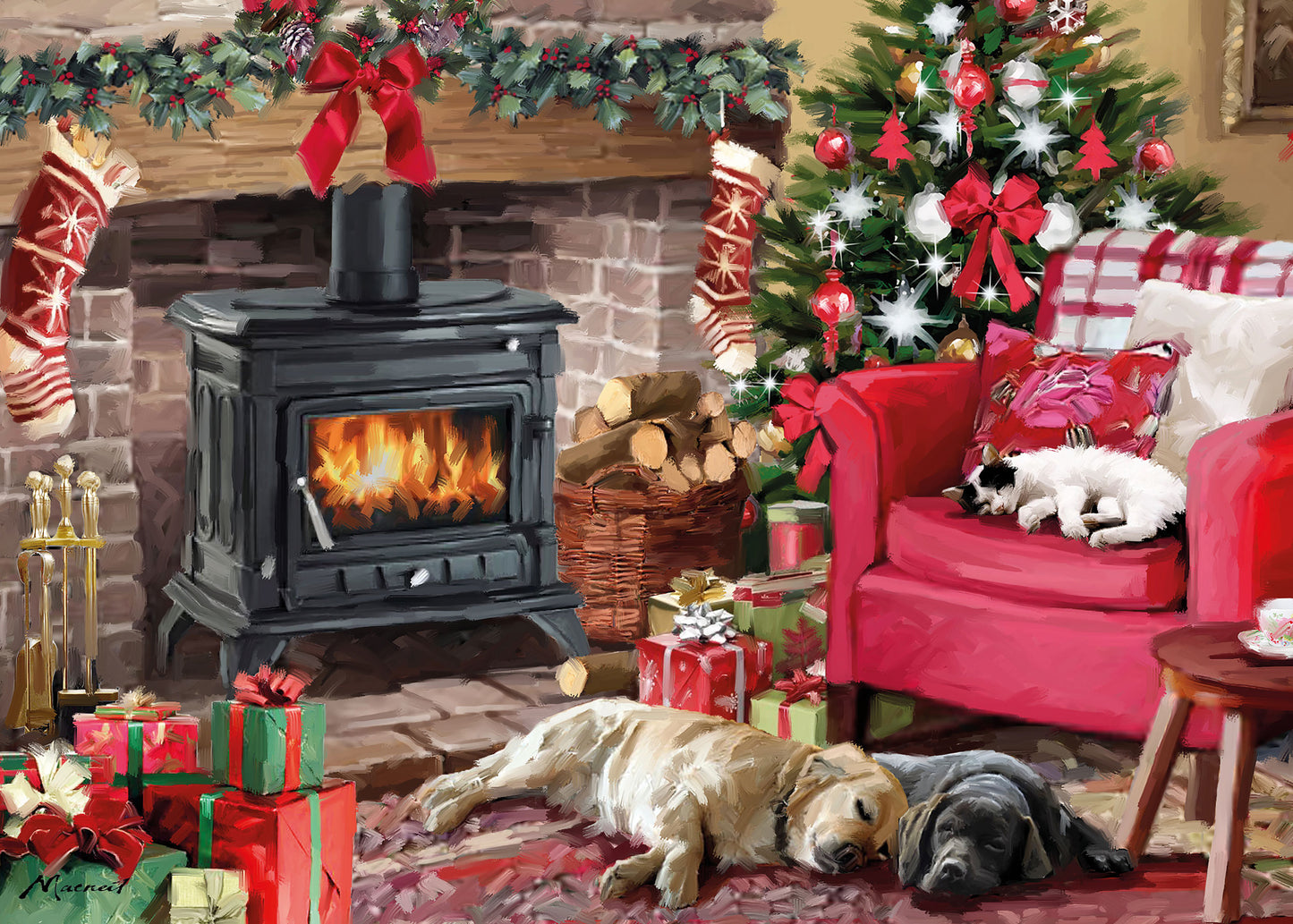 Fireside Snuggles - 1000 Piece Jigsaw Puzzle