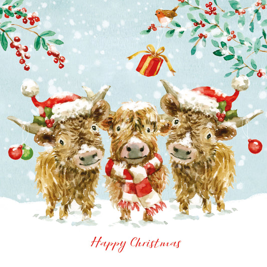 Charity Christmas Card Pack - Highland Friends