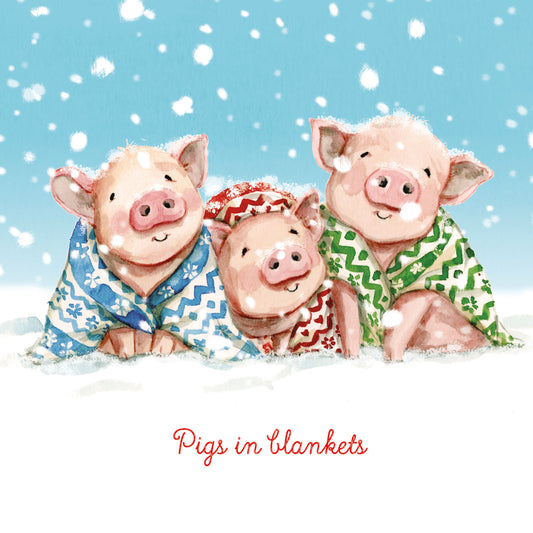 Charity Christmas Card Pack - Pigs in Blankets