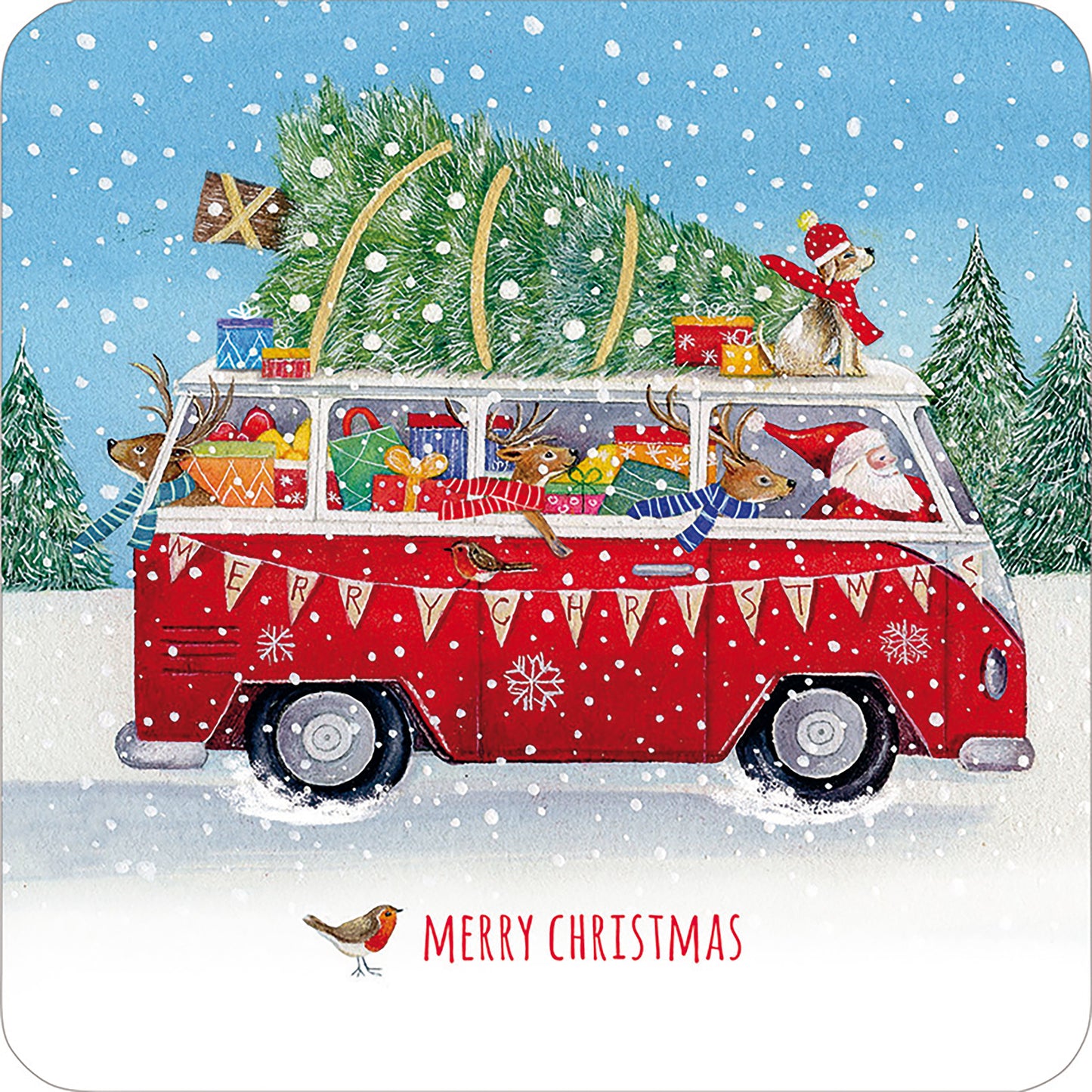 Luxury Charity Christmas Card Pack - Bringing Home The Tree