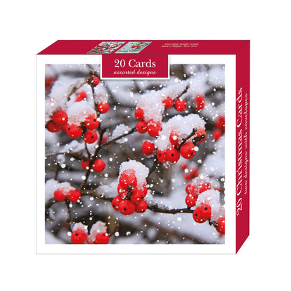 Assorted Christmas Cards - Falling Snow