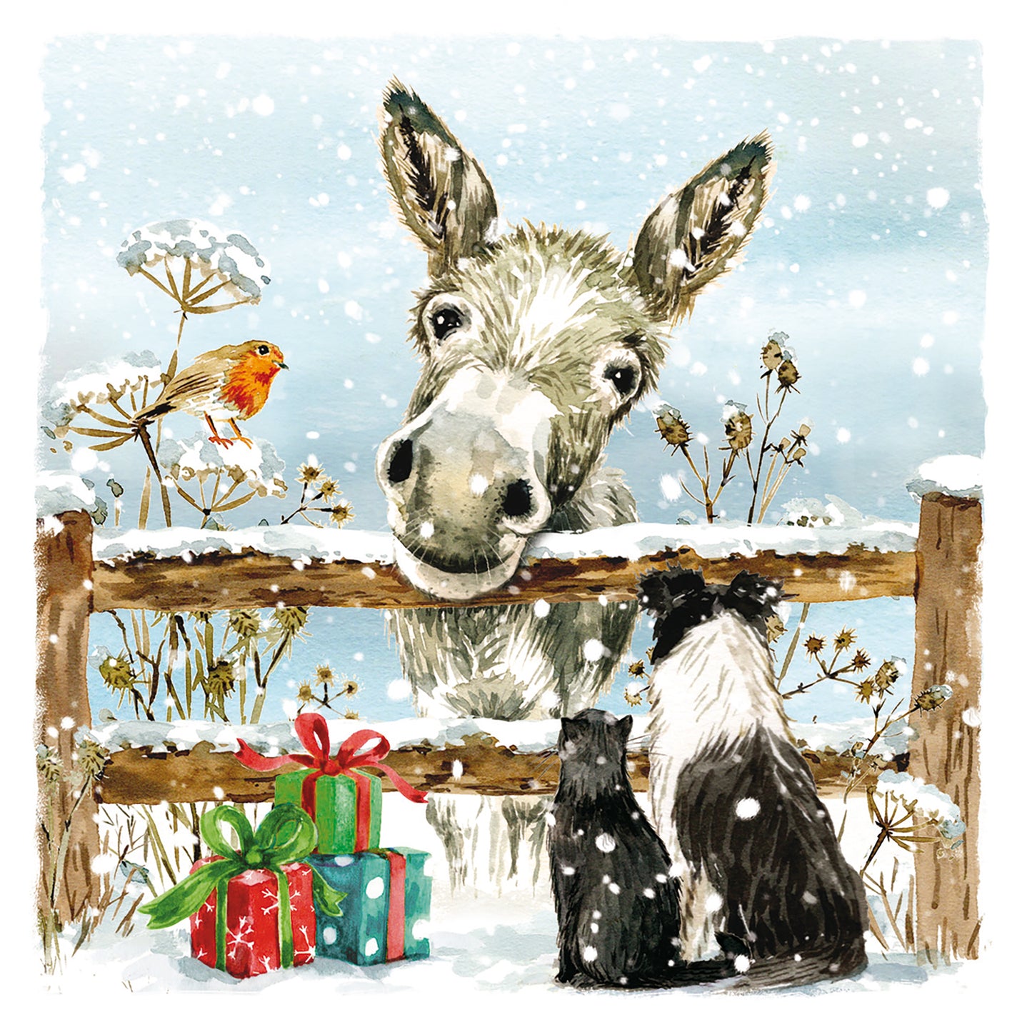 Assorted Christmas Cards - Donkeys & Friends