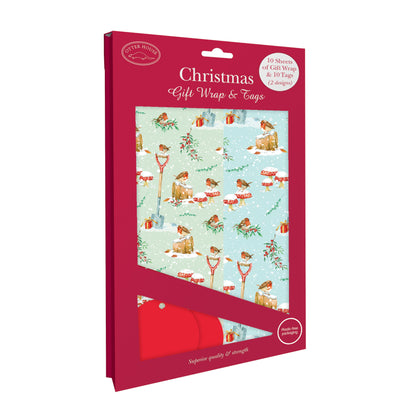 Christmas Wrap & Tags - Robins Lookout (10 Sheets & 10 Tags)