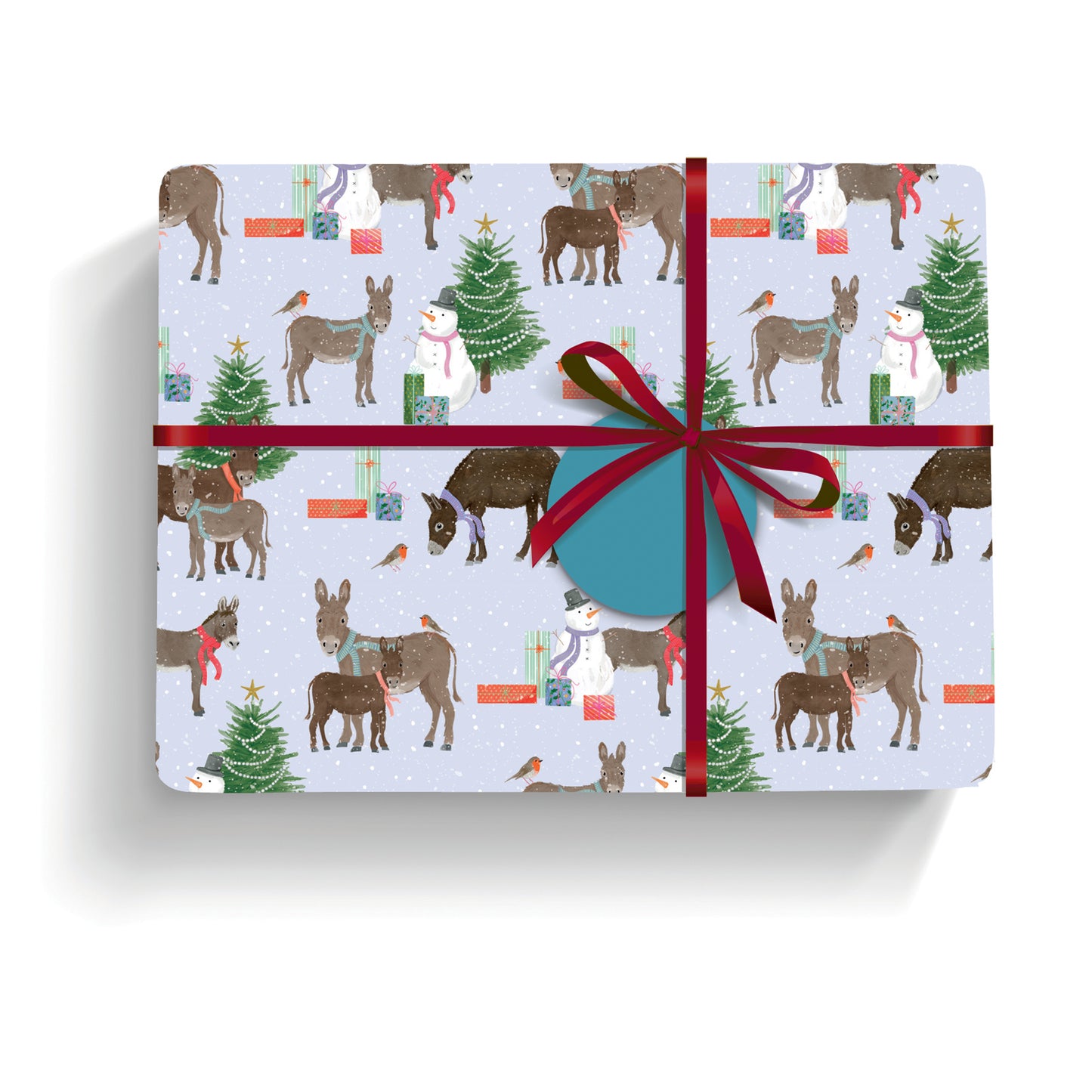 Christmas Wrap & Tags - Donkey & Friends (5 Sheets & 5 Tags)