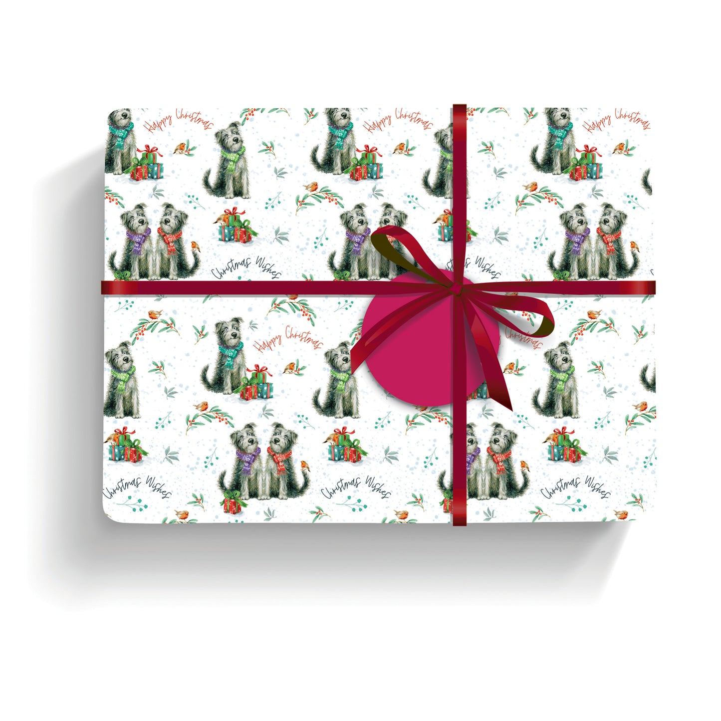 Christmas Wrap & Tags - Cosy Dogs (5 Sheets & 5 Tags)