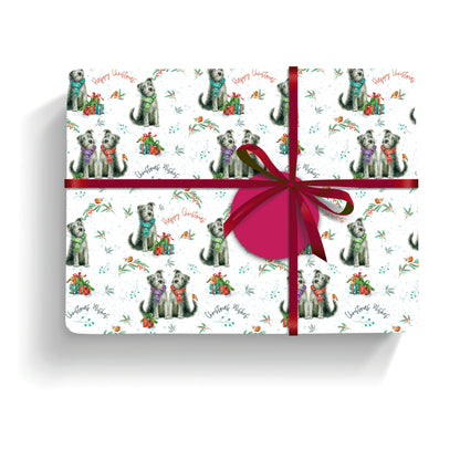 Christmas Wrap & Tags - Cosy Dogs (5 Sheets & 5 Tags)