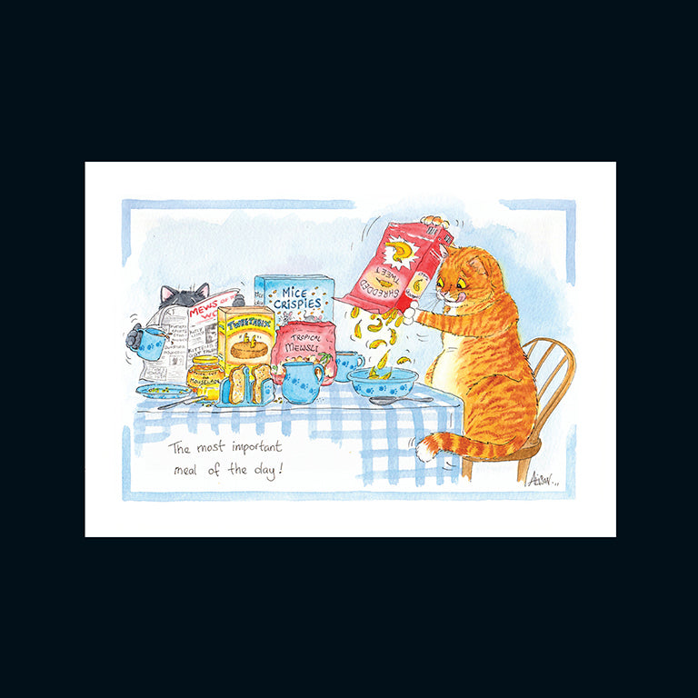 Alison's Animals Card - Most important meal of the day (Splimple - 150x210mm)