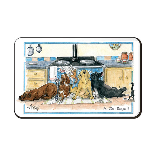 FRIDGE MAGNET - Alisons Animals - Aga saga (Splimple)