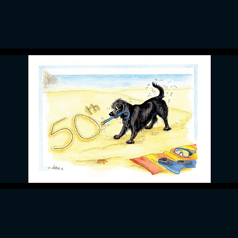 Alison's Animals Card - Happy 50th (Splimple - 150x210mm)