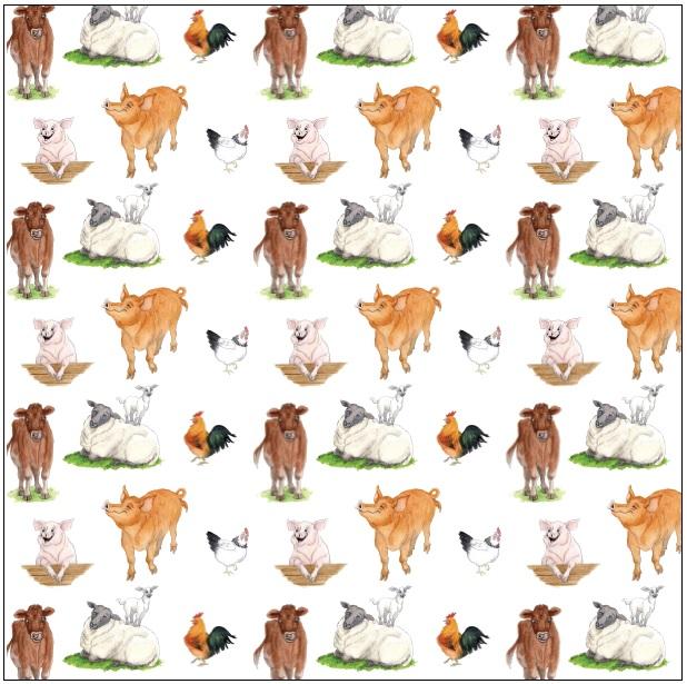 GIFT WRAP - Alisons Animals - Farm (Splimple)