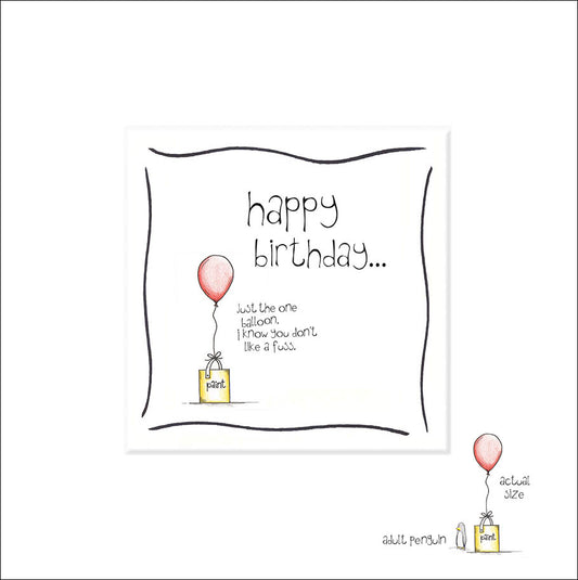 Alec's Cards Card - Just the one balloon (Splimple)