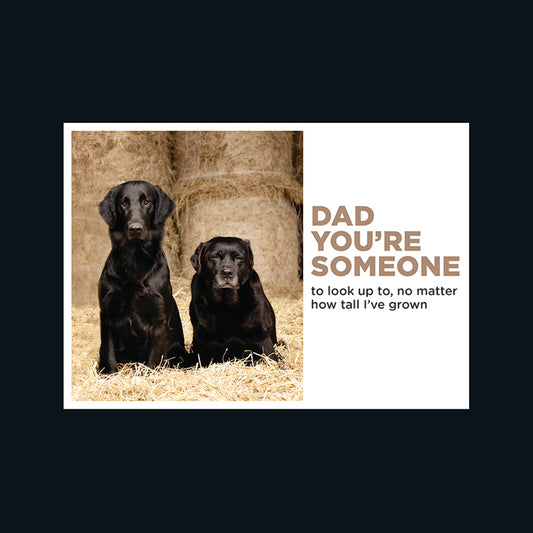 Barking at the Moon Card - Dad you're someone to look up to (Splimple)