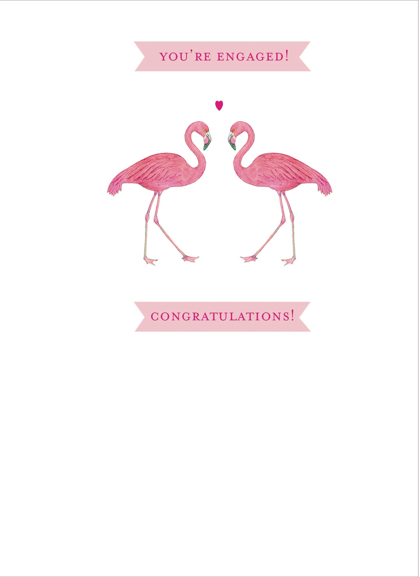 Engagement Card - Flamingos