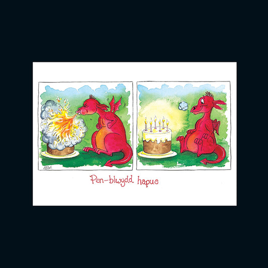 Alison's Animals Card - Penblwydd hapus (Splimple - 150x210mm)