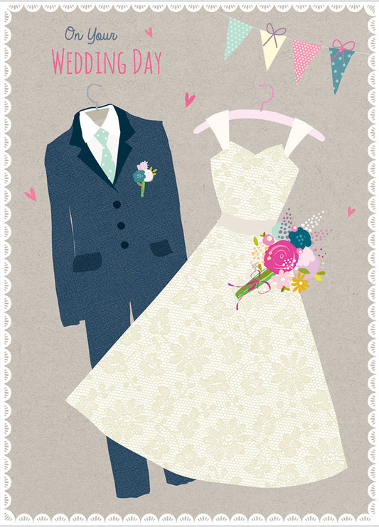 Wedding Card - Dress & Suit