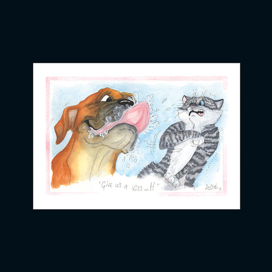 Alison's Animals Card - Give us a kiss (Splimple - 150x210mm)